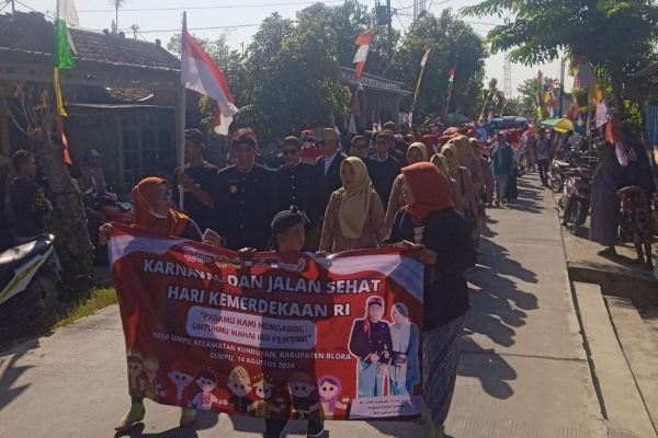 DESA SEMPU RAYAKAN HUT RI DENGAN KARNAVAL DAN JALAN&nbsp;SEHAT